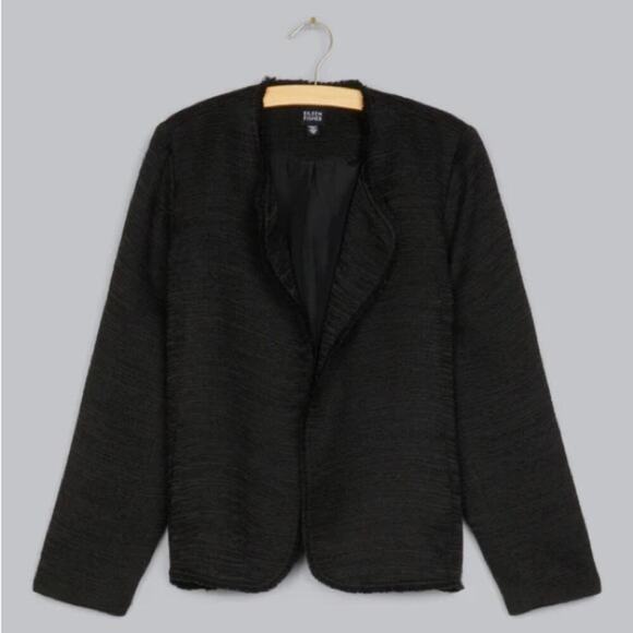 Eileen Fisher Jackets & Blazers - Eileen Fisher Sparkle Tweed Fringe Jacket Size 1X